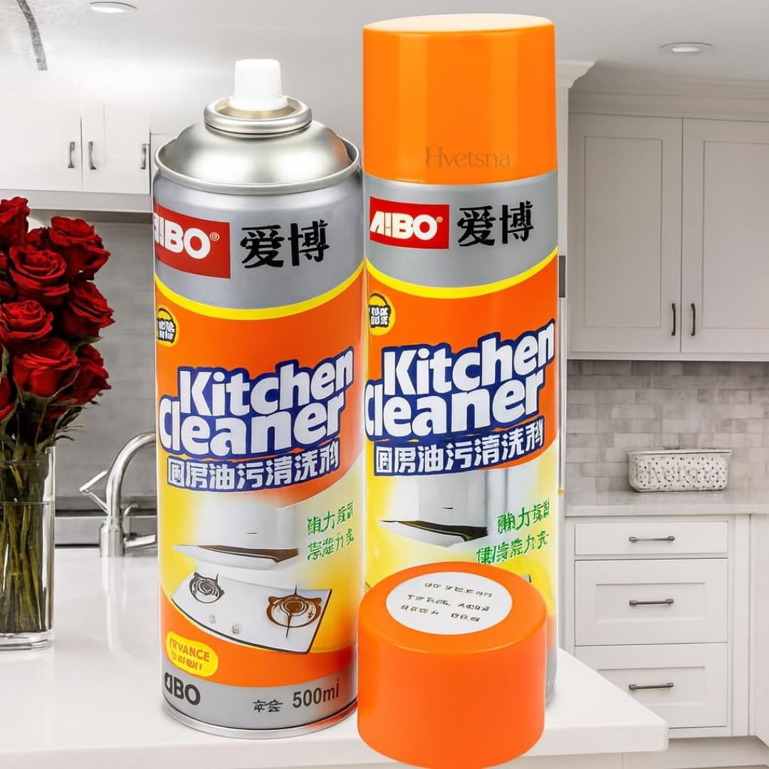 Kitchen Foam Cleaner Spray | Strong Grease & Stain Remover