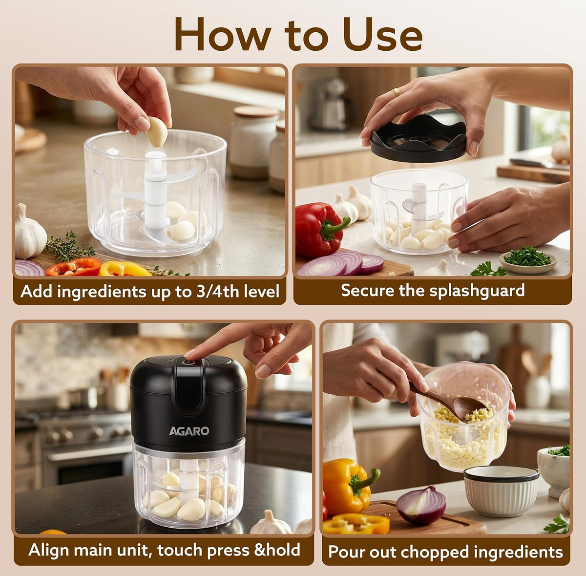 Effortless Mini Electric Food Chopper