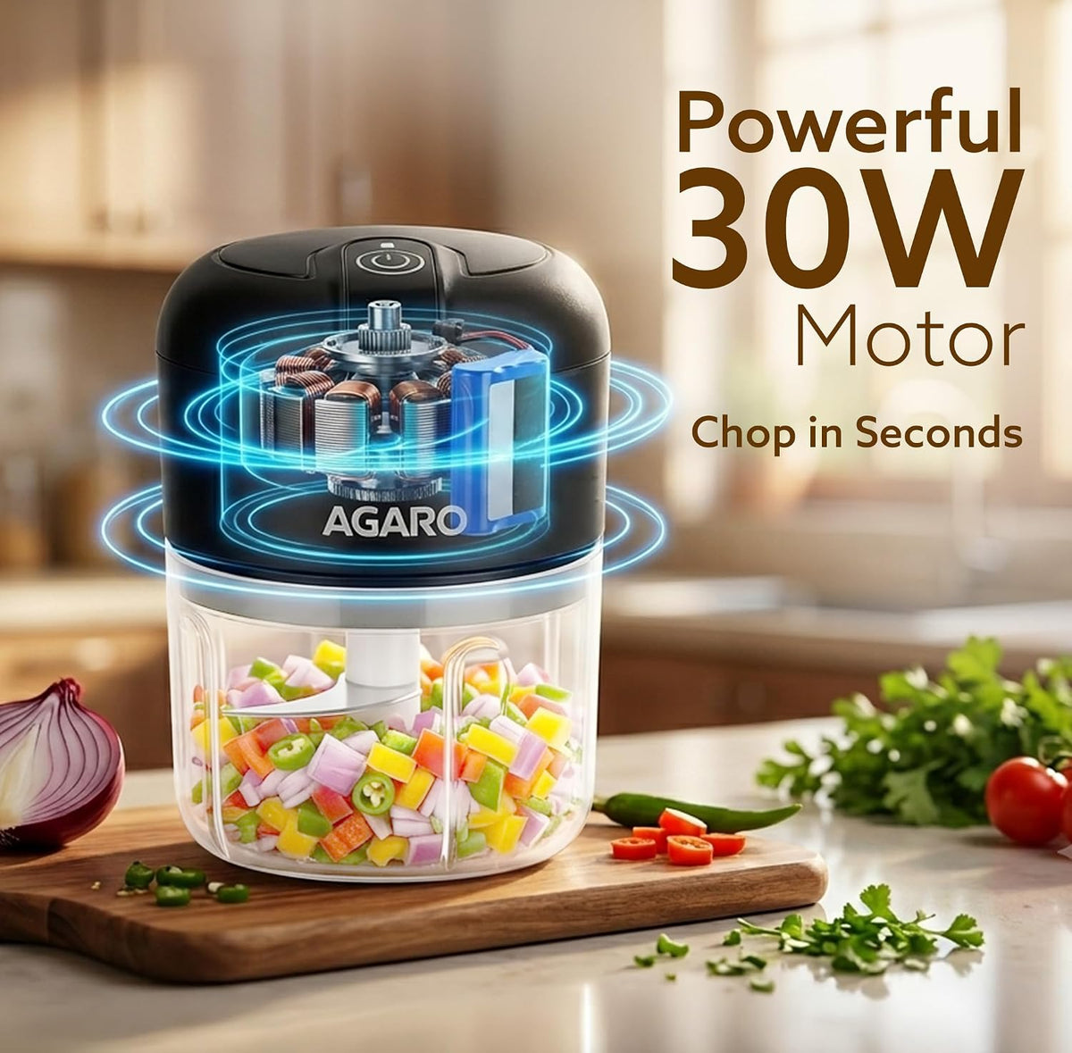 Effortless Mini Electric Food Chopper